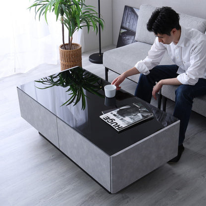 テーブル ローテーブル リビングテーブル センターテーブル 幅120cm 国産 日本製 強化ガラス 収納 大川家具 モルタル コンクリート 石目 おしゃれ【30】